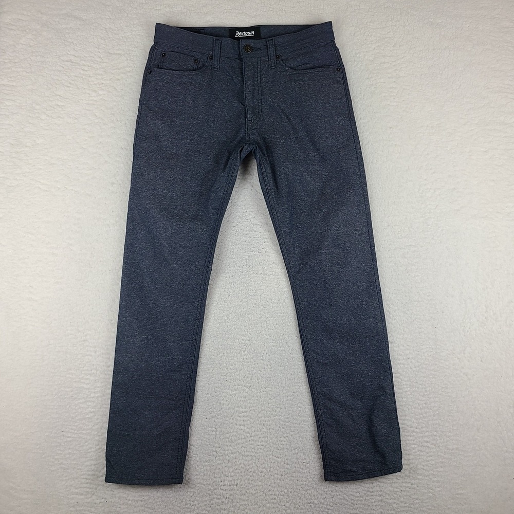 RevTown Pants Mens‎ 31x30 Blue Sharp Skinny Dress Chino Casual Decade Denim